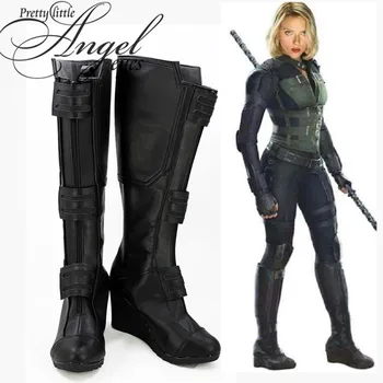 

Marvel Super Hero Avengers: Infinity War Natasha Romanoff Black Widow Cosplay Party Shoes Custom Made