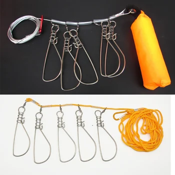 

4M/5M Fishing Lock Buckle Stainless Steel Live Fish Lock Belt Fishing Stringer Fishing Tackle for Accessories