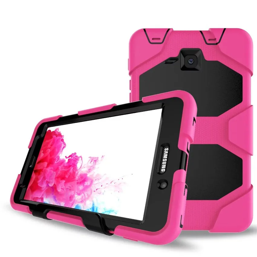 Для Samsung Galaxy Tab A 7,0 чехол для SM-T280 T285 для тяжелых условий эксплуатации противоударный чехол для тяжелых условий эксплуатации от смешанного воздействия ударопрочный защитный чехол Крышка - Цвет: hot pink