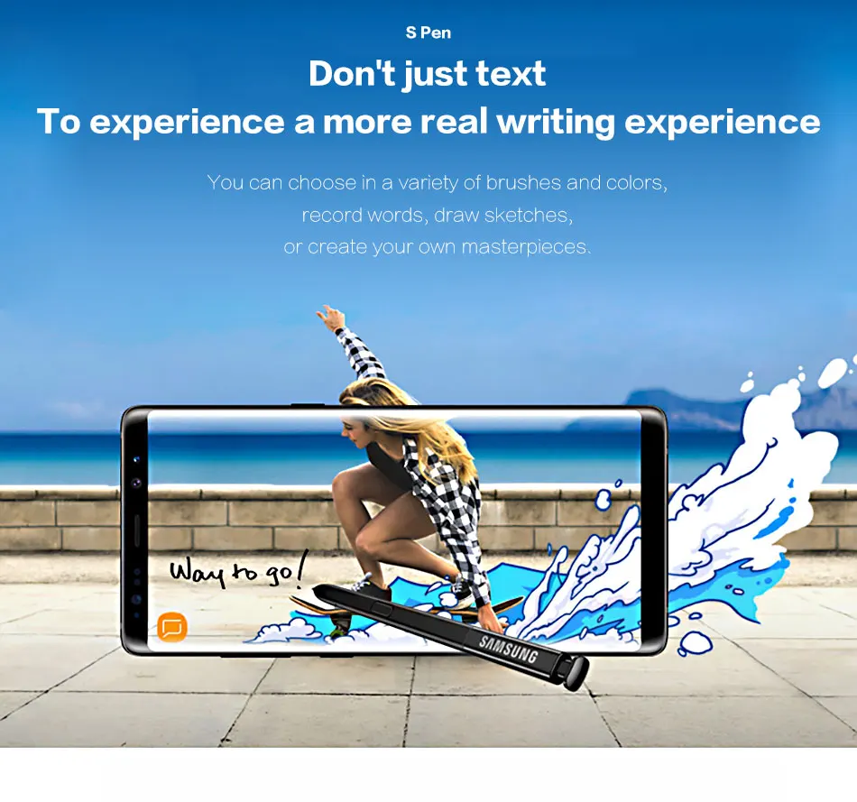 3Samsung Galaxy Note 8 Pen Stylus Active S Pen Stylus Pen Touch Screen Pen Note8 Waterproof Call Phone S-Pen 100% Original