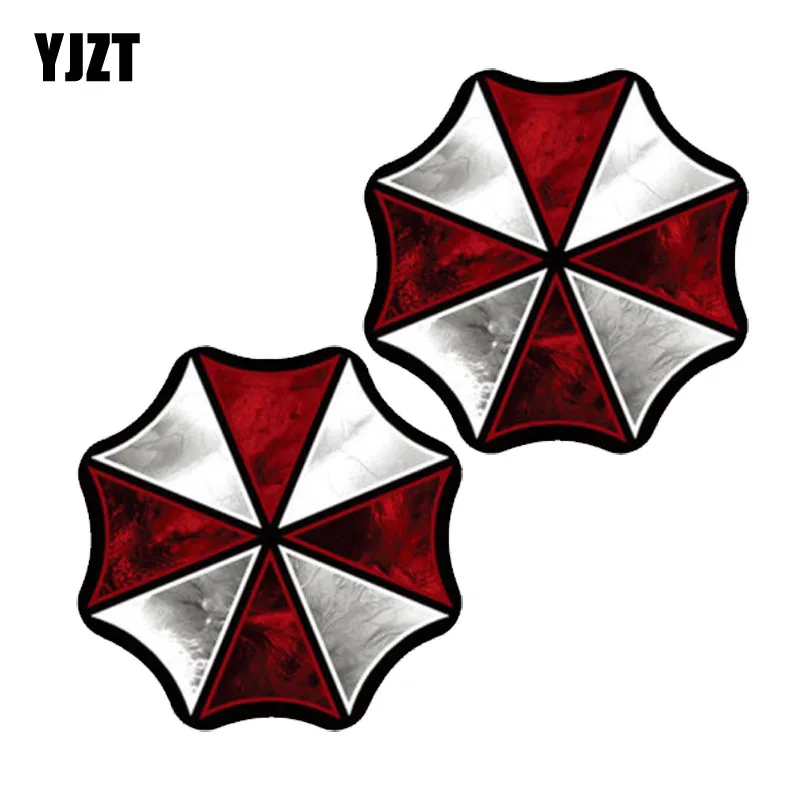 

YJZT 10.3CM*10.3CM 2X RESIDENT EVIL UMBRELLA CORPORATION Lnterest Reflective Car Sticker Motorcycle Parts C1-7545