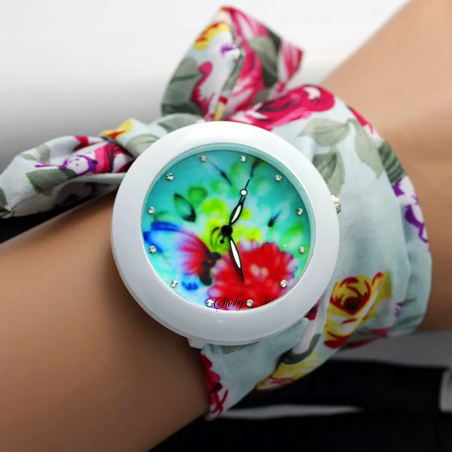 Часы shsby женские цветочные шифоновые|watch f|watch fashionwatch ladies |
