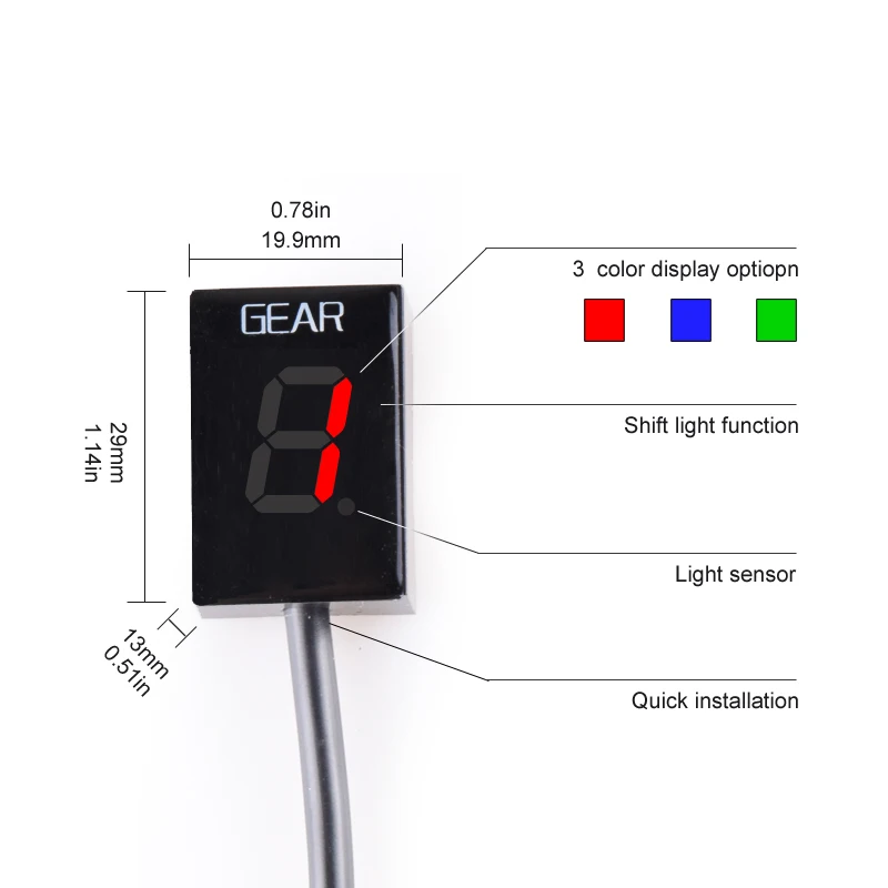 FJR1300 Motorcycle For Yamaha FJR1300 NON ABS 2001- 2005 FJR 1300 Motorcycle LCD Electronics 1-6 Level Gear Indicator Digital