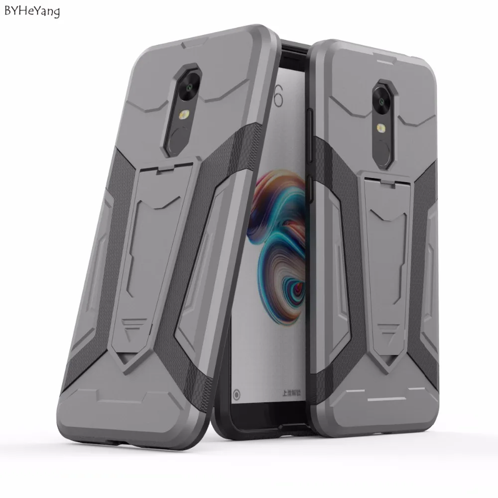Funda BYHeYang para Xaomi Xiaomi Redmi 5 Plus Funda armadura híbrida silicona plástico duro Funda trasera para xiomi Redmi 5 Plus Capa