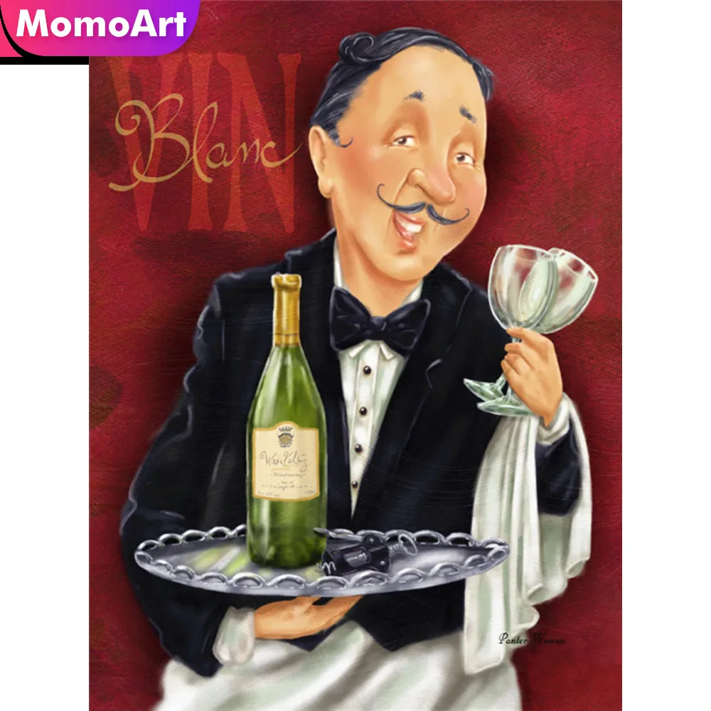 

MomoArt 5D Diamond Painting Portrait Full Drill Diamond Embridery Square Rhinestone Diamond Mosaic Home Decoration