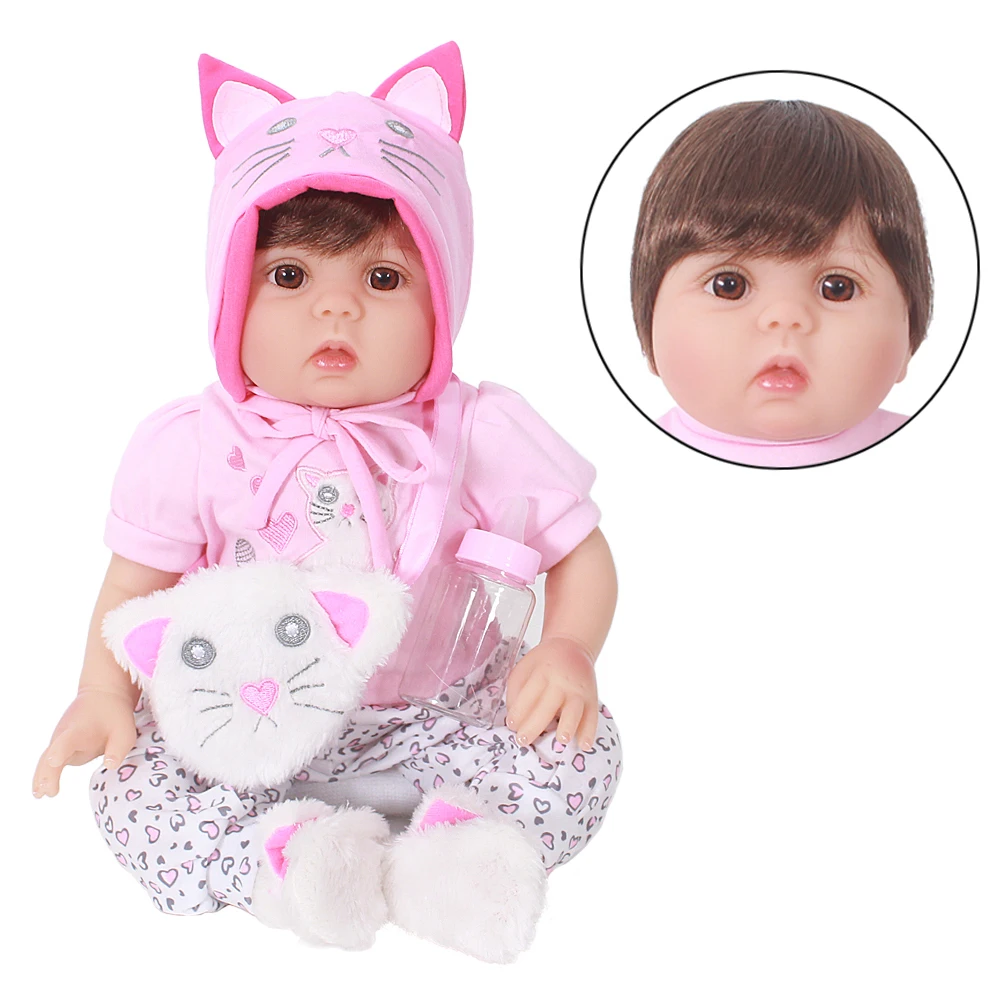 50 см Мягкая силиконовая виниловая Кукла Reborn Baby Doll игрушка Реалистичная ткань для