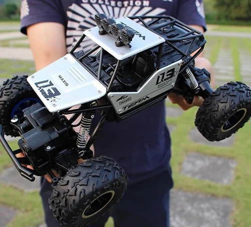 1:12 4WD RC автомобили обновленная версия 2,4G высокоскоростные большие ноги внедорожники игрушки для детей - Цвет: 28cm silvery