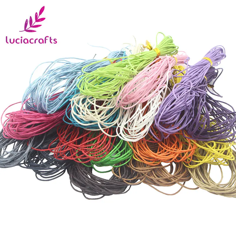 Lucia crafts 5 ярдов/партия 1 мм Вощеная хлопковая нить веревка проволока для браслетов швейная кожа ручной работы шнур материалы W0704