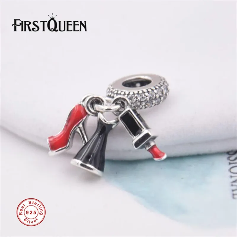 

FirstQueen Glamour Trio Dangle Charm, Enamel Bead Fit Brand Silver Bracelet DIY Charms for Jewelry Making Fine Jewelry