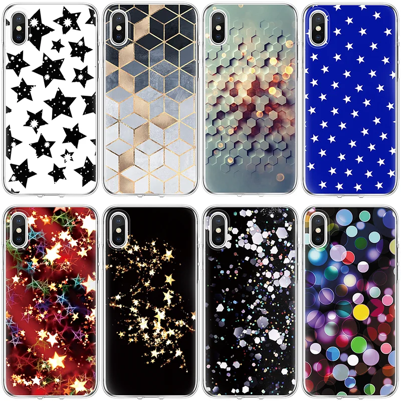 

Stars Geometric Cover For iPhone X 5S SE 6 S 6S 7 8 Plus For Xiaomi Redmi 4A 3S Mi A1 5X Note 3 4 4X 5A 5 Pro For Redmi S2 Case