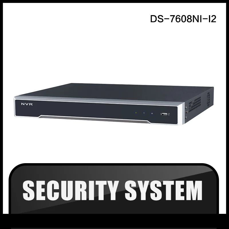 HIKVISION DS-7608NI-I2 DHL original english version 8ch NVR supporting third-party camera, plug & play H.265 NVR for IPC cam