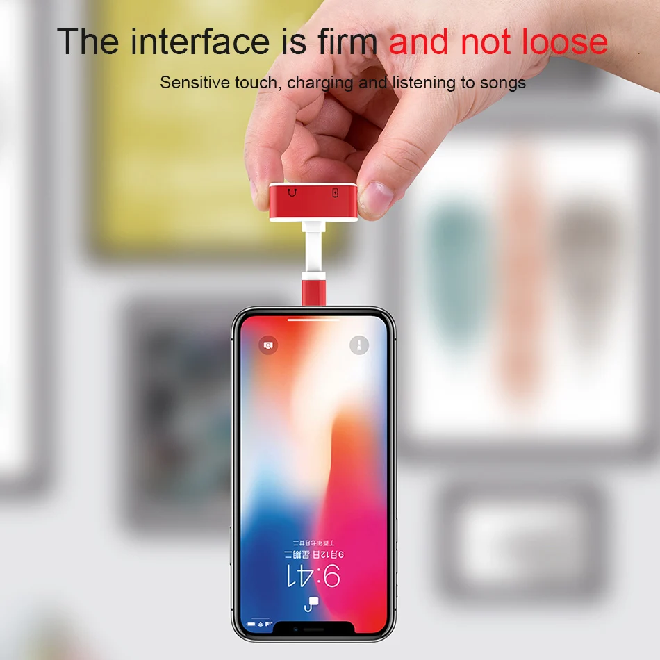 !ACCEZZ TPE AUX Dual Lighting Adapter Cable For iPhone 7 8 Plus XR XS MAX X Audio Calling Charging Connector For IOS 10 11 12 (6)