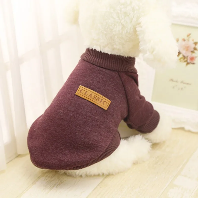 Модный свитер с милой собакой, теплая одежда для щенка, 2-12 кг, XS-XXL