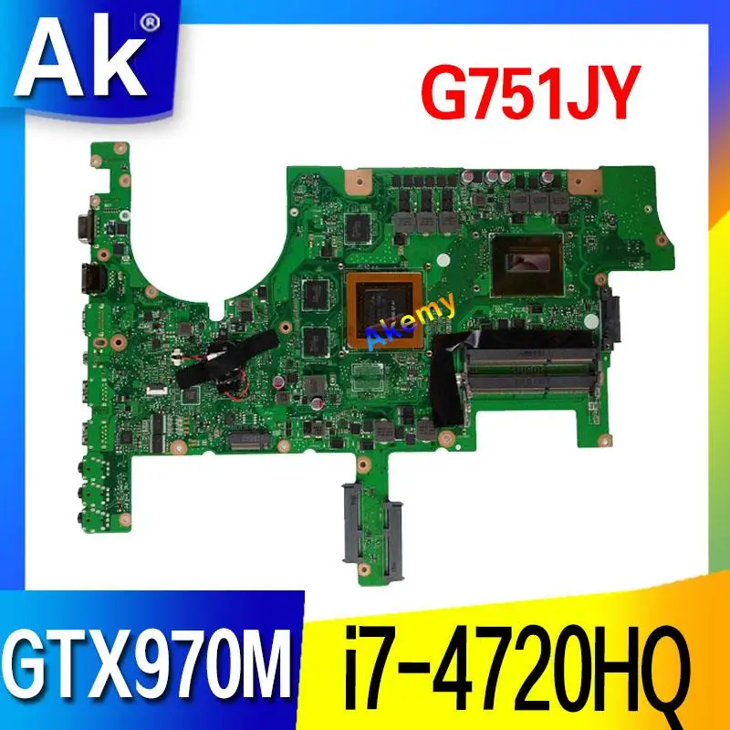 G751JY G751JT اللوحة الأم ل ASUS G751JY G751JT G751JL G751J G751 Laptop Mainboard HM86 i7-4720HQ GTX970M/3 GB