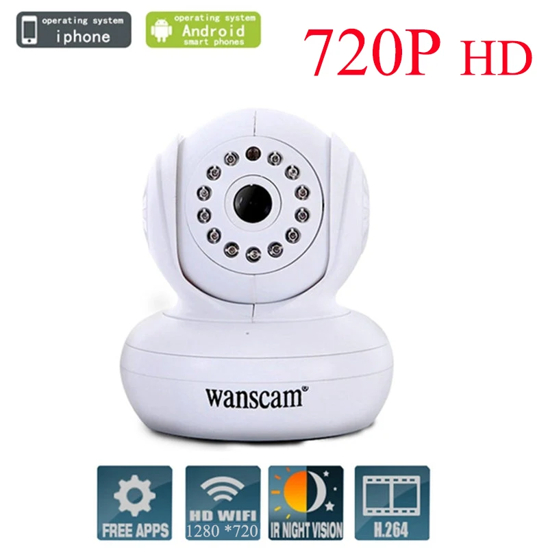 Wanscam HW0021 Security Camera Wireless IP Camera WIFI 720P HD TF-Card Built-in IR-Cut Night Vision