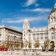 Buildings at the waterfront Royal Liver Building Port Of Liverpool Building Liverpool Merseyside England (36 x 13)