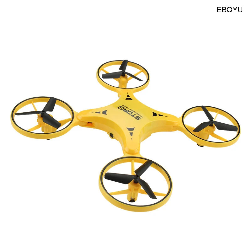 Eboyu Drone Ghz Indução Auto-evitar Obstáculos Quadcopter Novidade Mão Controlada Voando Bola Led Luz Rtf 023 rc 2.4 9 Helicópteros rc