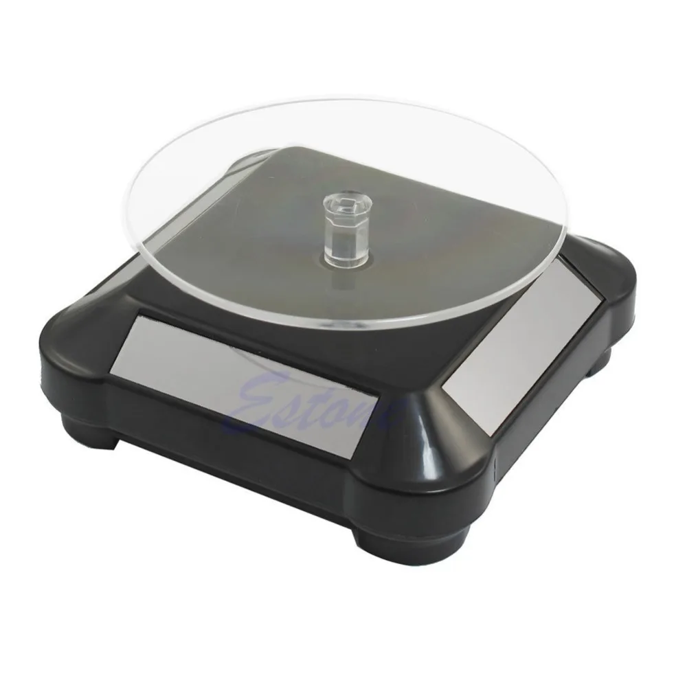 

Solar Showcase 360 Rotating Turntable Jewelry Watch Ring Phone Display Stand
