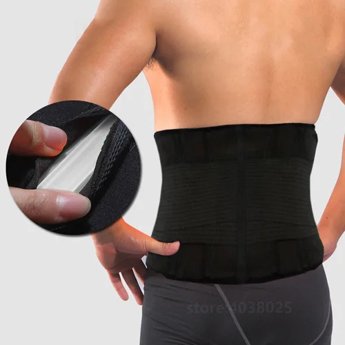 1Pc Medical Back Brace Waist Trimmer Slimming Belt Lumbar Spine Support Women Men Breathable Croset Orthopedic Tool Health Care - Цвет: Black