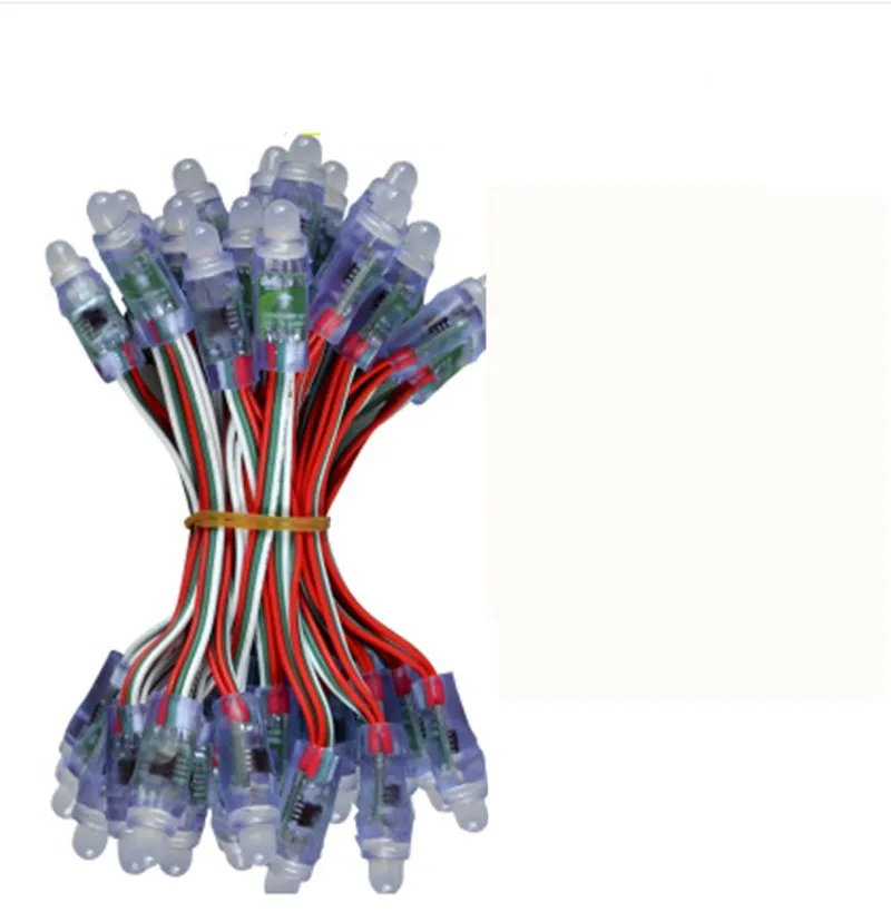 50 шт. адресуемый 12 мм WS2811 полноцветный светодиодный пиксельный модуль DC5V Пиксельная струна Номинальная RGB цифровой светодиодный Рождественский светильник+ контроллер - Цвет: 50pcs led module