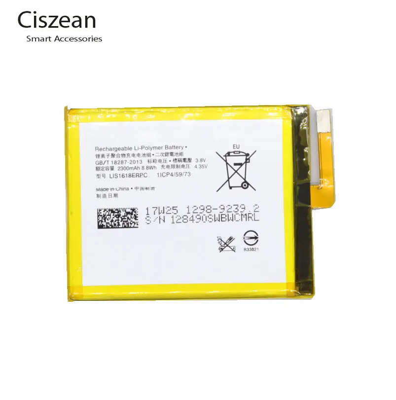 

Ciszean 1x 2300mAh LIS1618ERPC Replacement battery for SONY Xperia XA F3111 E5 F3116 F3115 F3311 F3112 F3313 cell phone