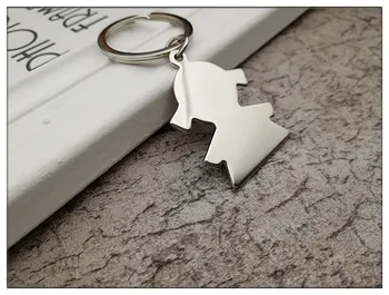 

100pcs Handmade Personalized Custom Keychains Baby Family Photo Keyrings Key Chain Rings Holder Wedding Gift .