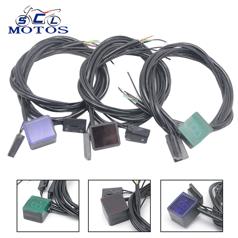 

Sclmotos-Universal Motorcycle ATV Vehicles Digital Gear Indicator LED Display Monitor Shift Lever Sensor Motorbike Tool Racing