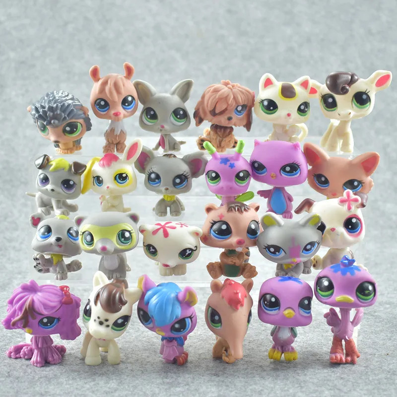 24Pcs/Set LPS Animal Standing Cat Little Pet shop Mini Toys Action Figures toys for kids