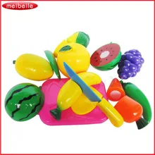 Детский игровой плод и серьги, чтобы увидеть игрушки и режущую тарелку фруктов