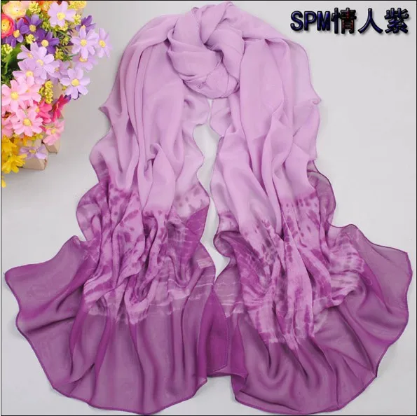 best selling ladies fashion printe chiffon silk long nice scarf