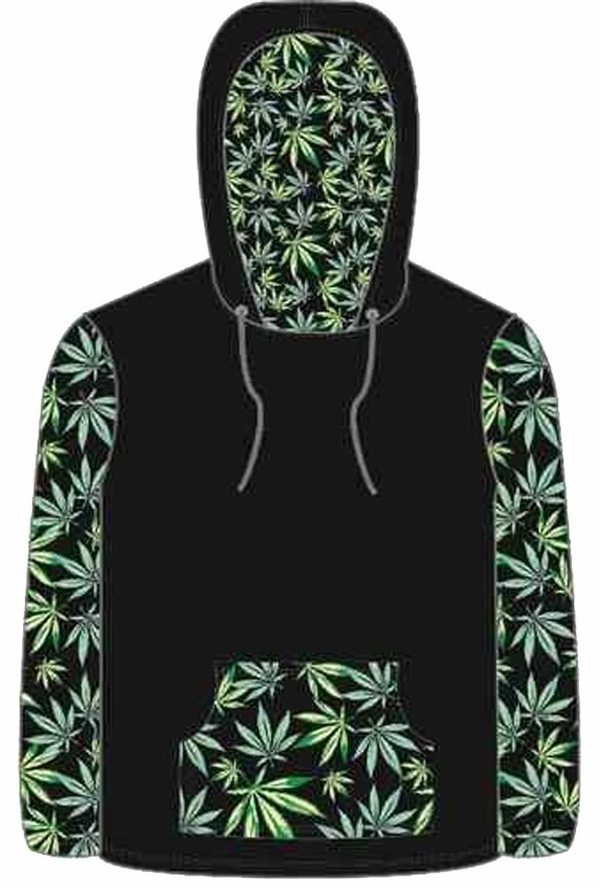 POT LEAF marijuana HOODIE SWEAT SHIRT ADULT SIZE MED men womens leave sweatshirt | Спорт и развлечения