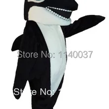 Талисман Карнавальный костюм маскарадный костюм черный Кит-убийца маскарадный костюм Взрослый размер персонаж мультфильма Хэллоуин