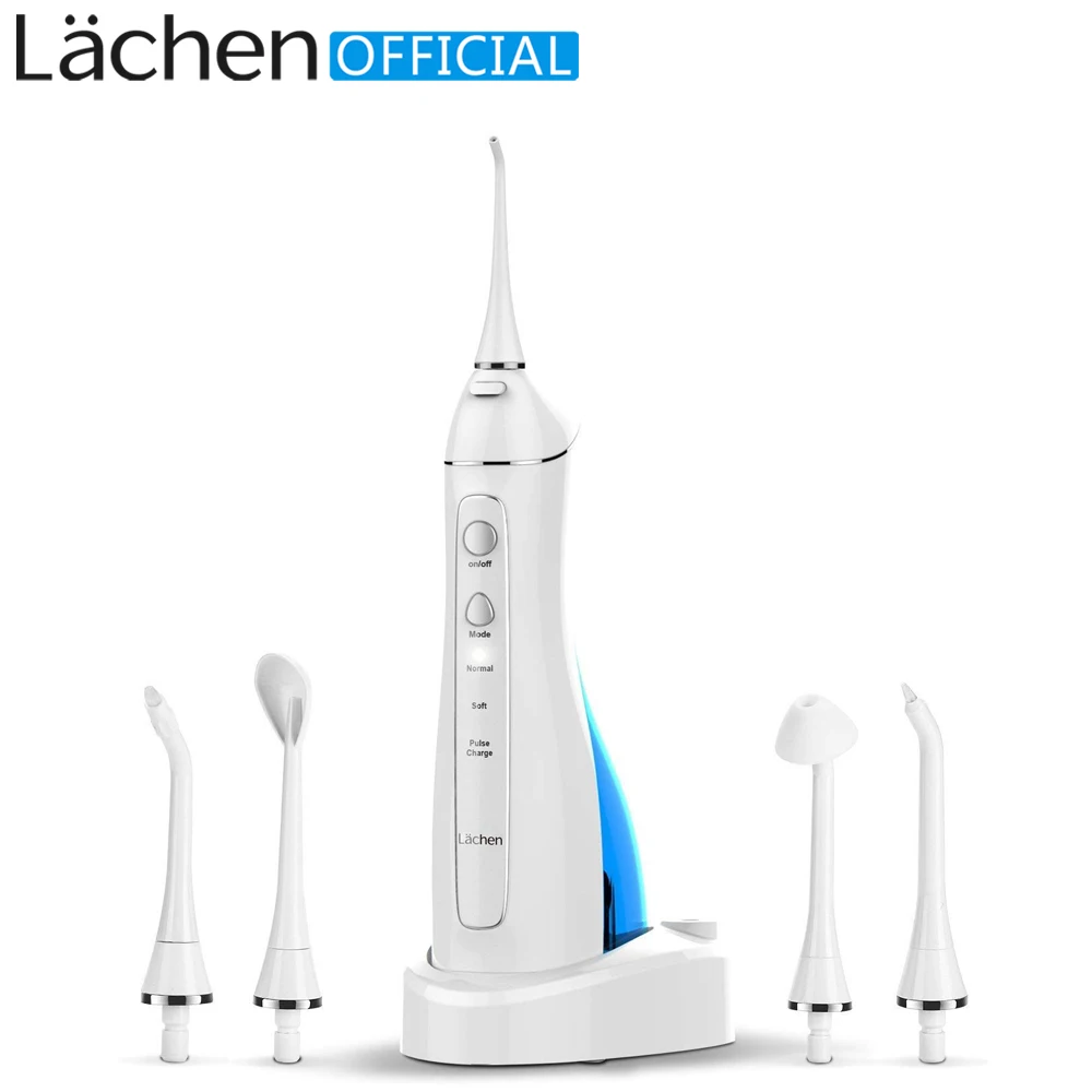 

Oral Irrigator Rechargeable Dental Cordless Water Flosser Teeth Shower 220ml Water Tank IPX7 Waterproof for Adult&Kids