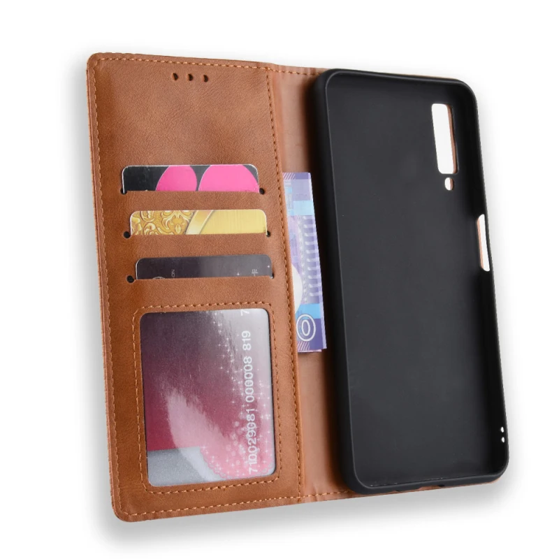 Samsung Galaxy A7 2018 A750 Retro leather flip case_992
