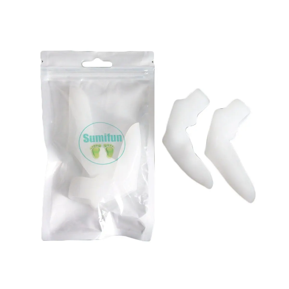 2 Pcs. Silicone Gel Banins Tires Of The Big Toe Separator Overlap Spreader Protection Corrector Valgus Foot Massager C147