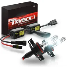 TXVSO8 ксеноновых фар, Высокопрочная конструкция 55Wx2 фар преобразования одежды в одном комплекте вязанной новейший H1 H3 H4 Hi/короче спереди и длиннее сзади) H7 H8 H9 H11 9004 9005HB3 9006HB4 шаром для лампы