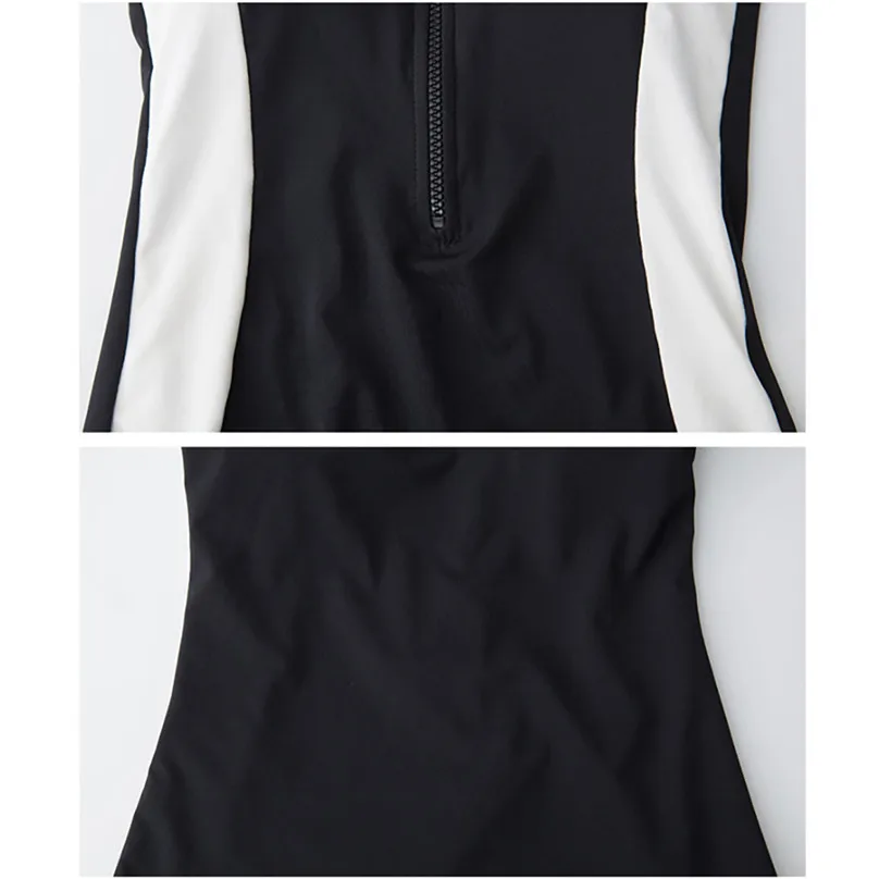 Women Rash Guards Tops Swimwear Long Sleeve Rash guards Crop Top+Shorts Set Surfing Swimsuit Bathing suit 2019 new Bikini #4M03 (5)