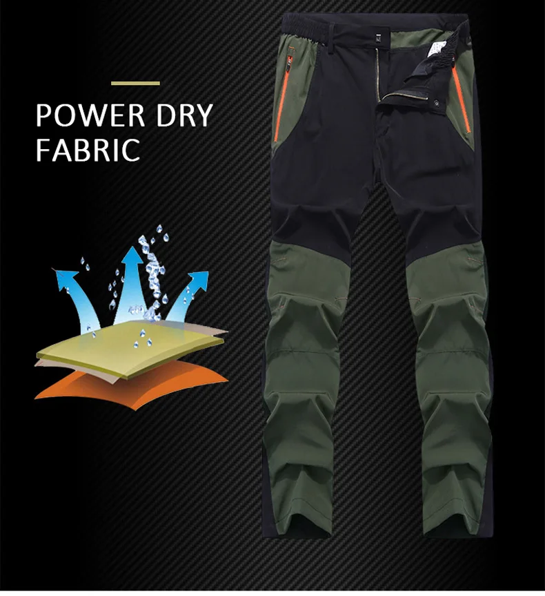 Calças de Pesca Esportivas ao ar Facecozy Homens Verão Respirável Caminhadas Secagem Rápida Calças Livre Elástico Fino Anti-uv Pantlon Masculino 8 Facecozy homens verão respirável caminhadas calças de