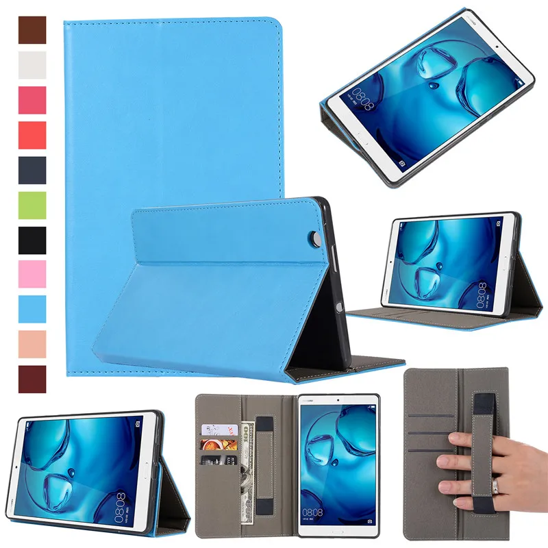 Кожаный чехол для Huawei Mediapad M3 8 4 ручной премиум с откидной подставкой смартфона