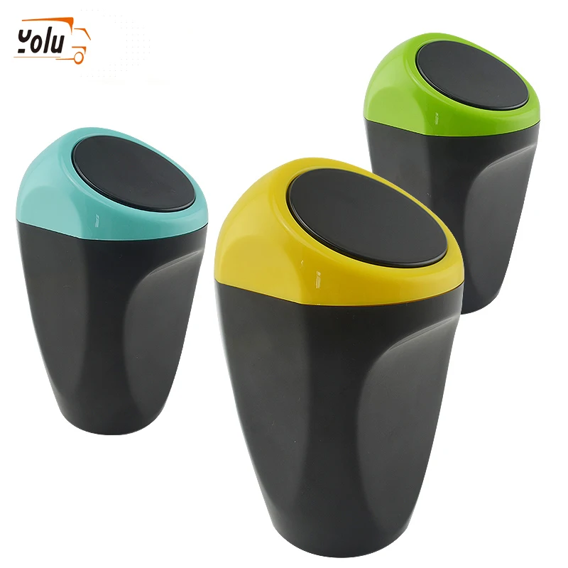 YOLU Car Trash Garbage Durable Car Auto Garbage Trash Can Automotive Waste Storage Mini Home Office Auto Car Vehicle Garbage Can