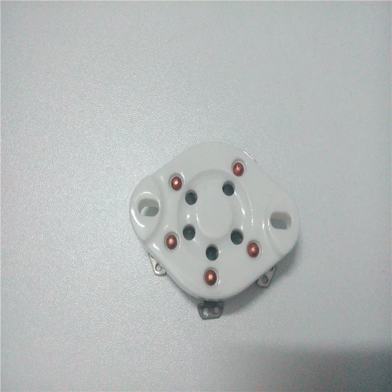 

5pcs ceramic tube socket seat GZC5-1 5 pin seat tube holder silver foot for FU7 807 tube amplifier