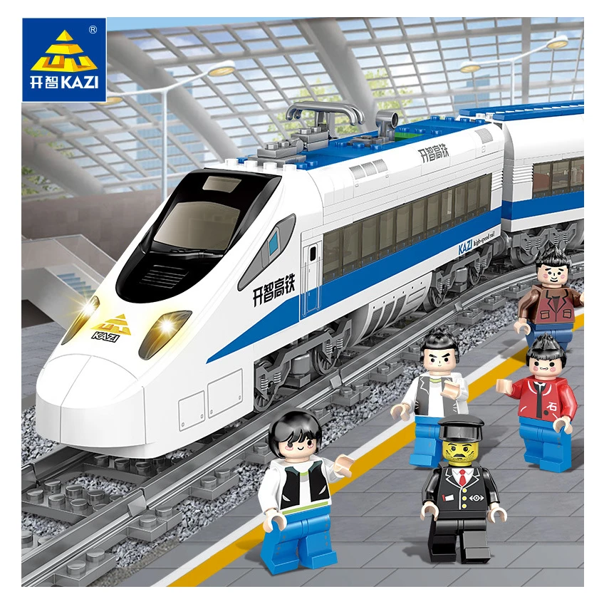 

KAZI 98227 GBL Battery Powered Electric Train High-speed Rail DIY Building Blocks 474pcs Bricks Gift toys for children Legoings