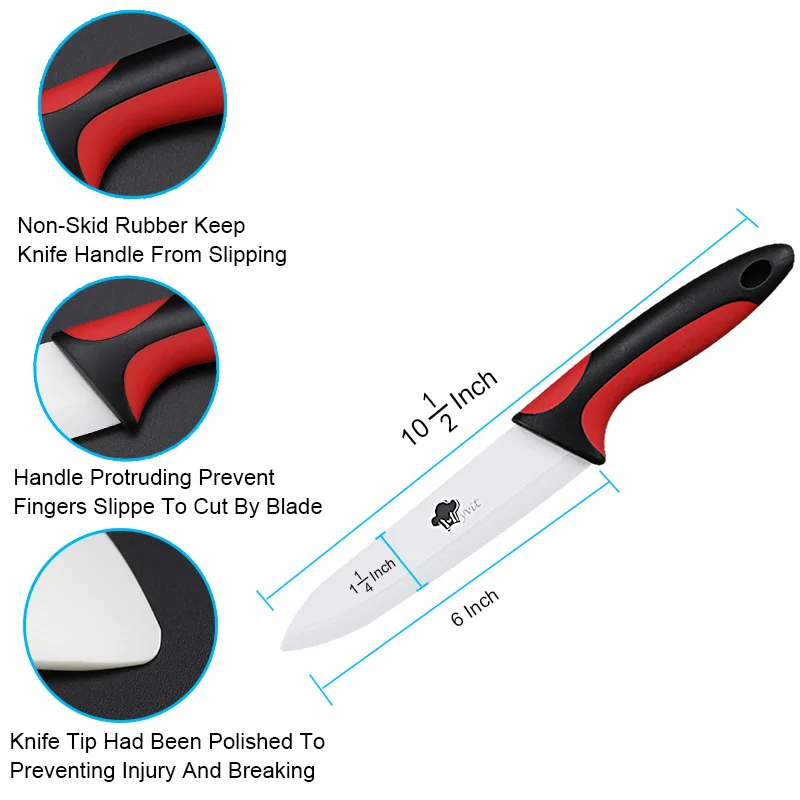 Набор кухонных ножей, керамические ножи, нож для очистки овощей, нож для нарезки овощей 3, 4, 5 дюймов, белый цирконий, нож для фруктов, овощей, инструменты, резак