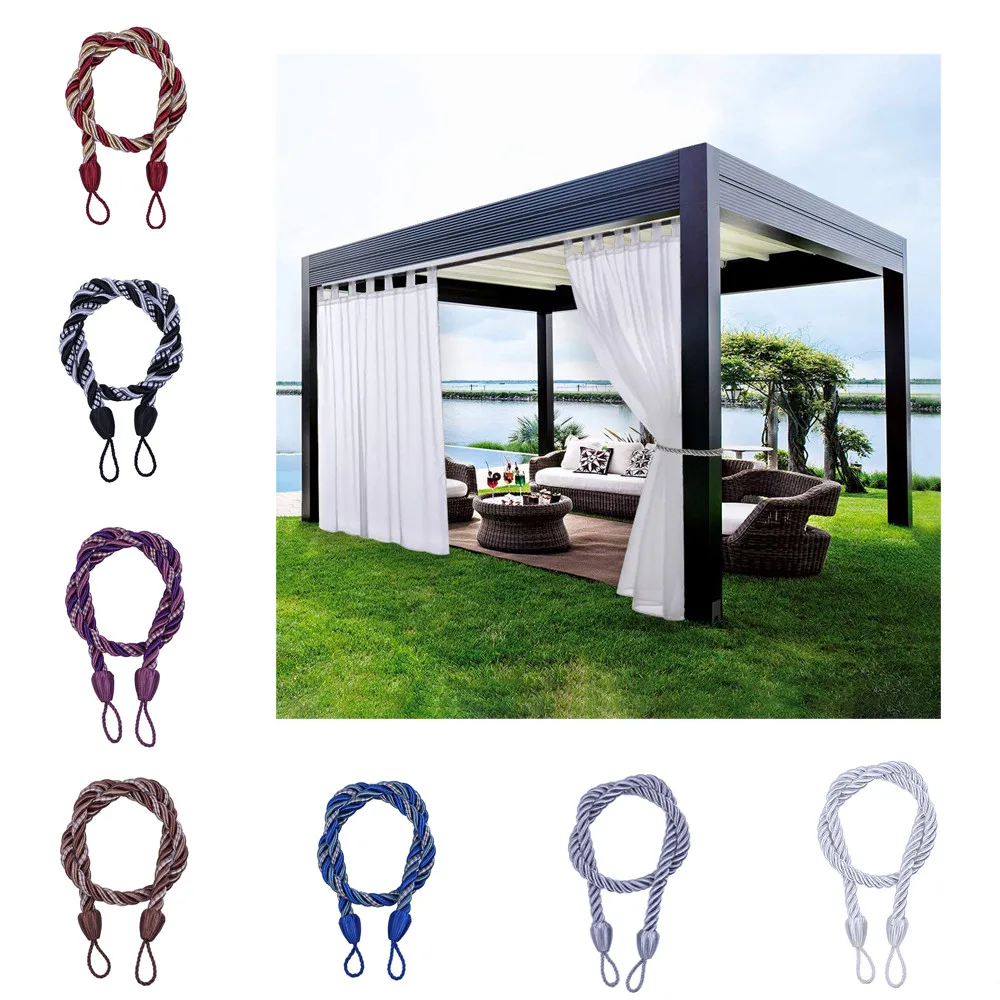 

2019 Rope Odds Curtains Tie Black Decors Usage Ropes Tie Backs for Window Curtain Cord Buckle Tiebacks Braided Tie Backs *D