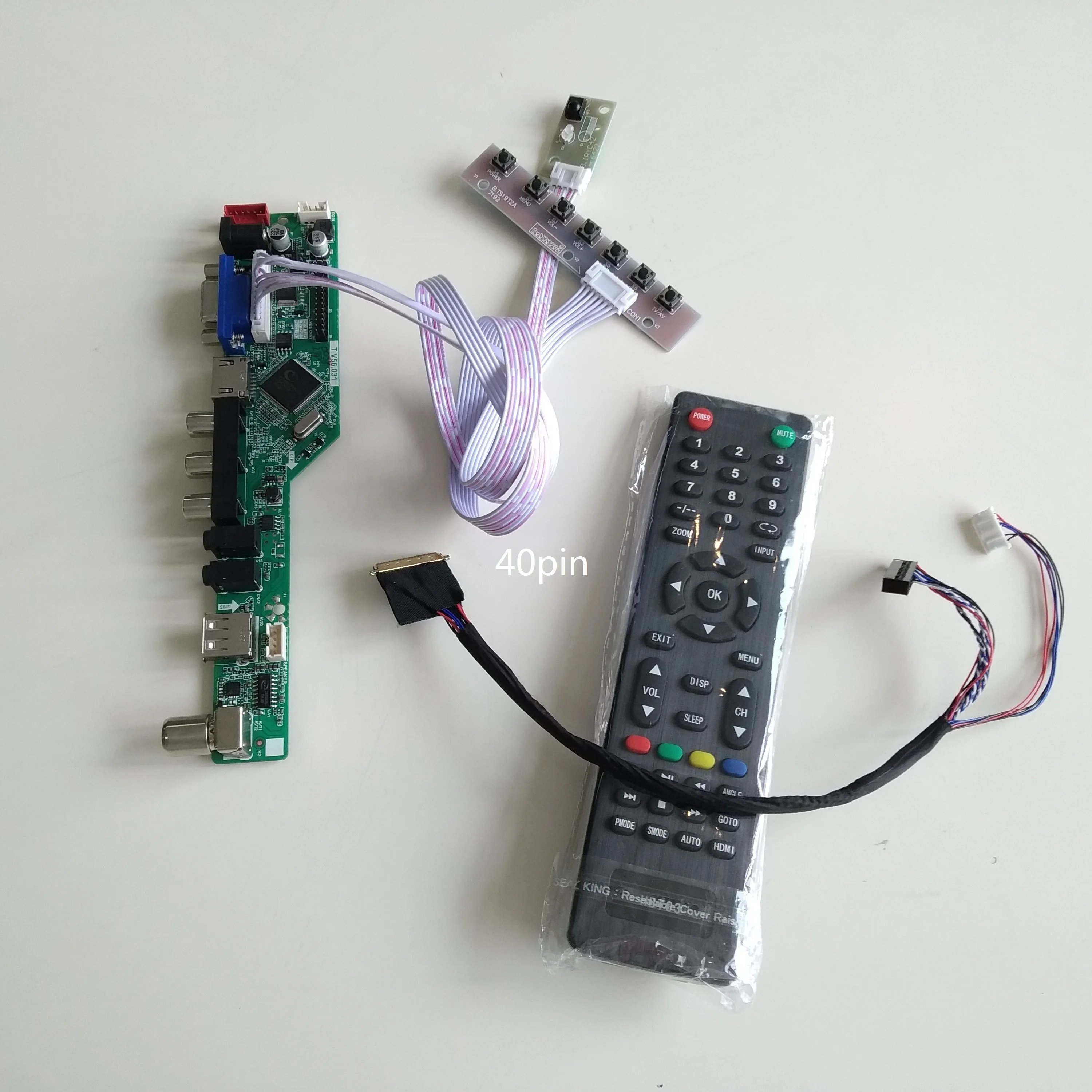 

TV LCD LED RF VGA AV USB HDMI controller kit Board DIY For LP156WH4-TLN2 15.6" 1366Ч768 Moniter Driver