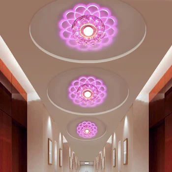 

Modern Ceiling Crystal Led Light Flush Mount Lighting Lampara Techo Led Fixture Home Lighting for Foyer Corridor Aisle