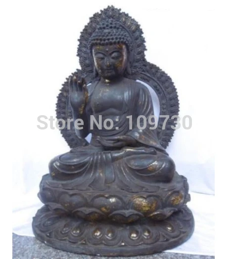 

002635 26" Huge China Gild Bronze copper Buddhism Sakyamuni Buddha Sculpture Statue