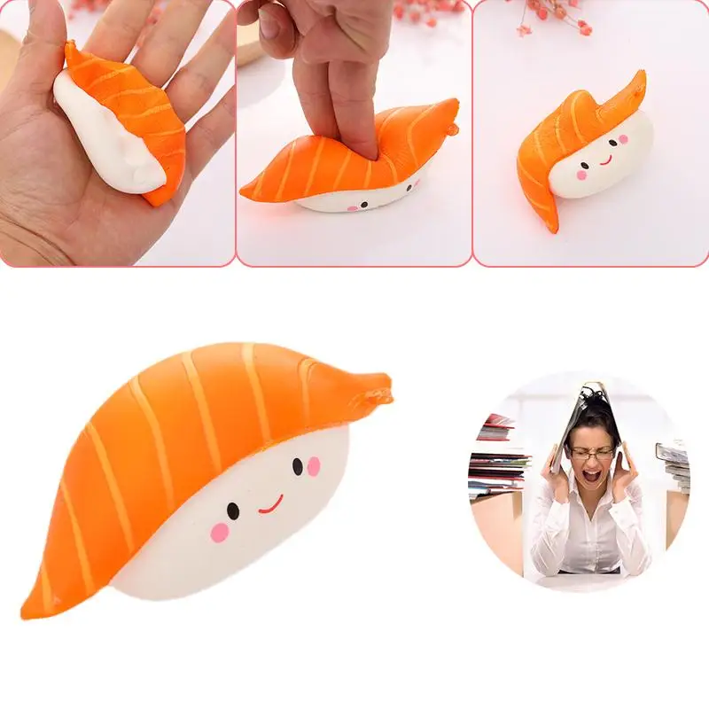 

Squishy Shrimp Sushi Simulation Yummy Food Ballchains Vent Children Toys