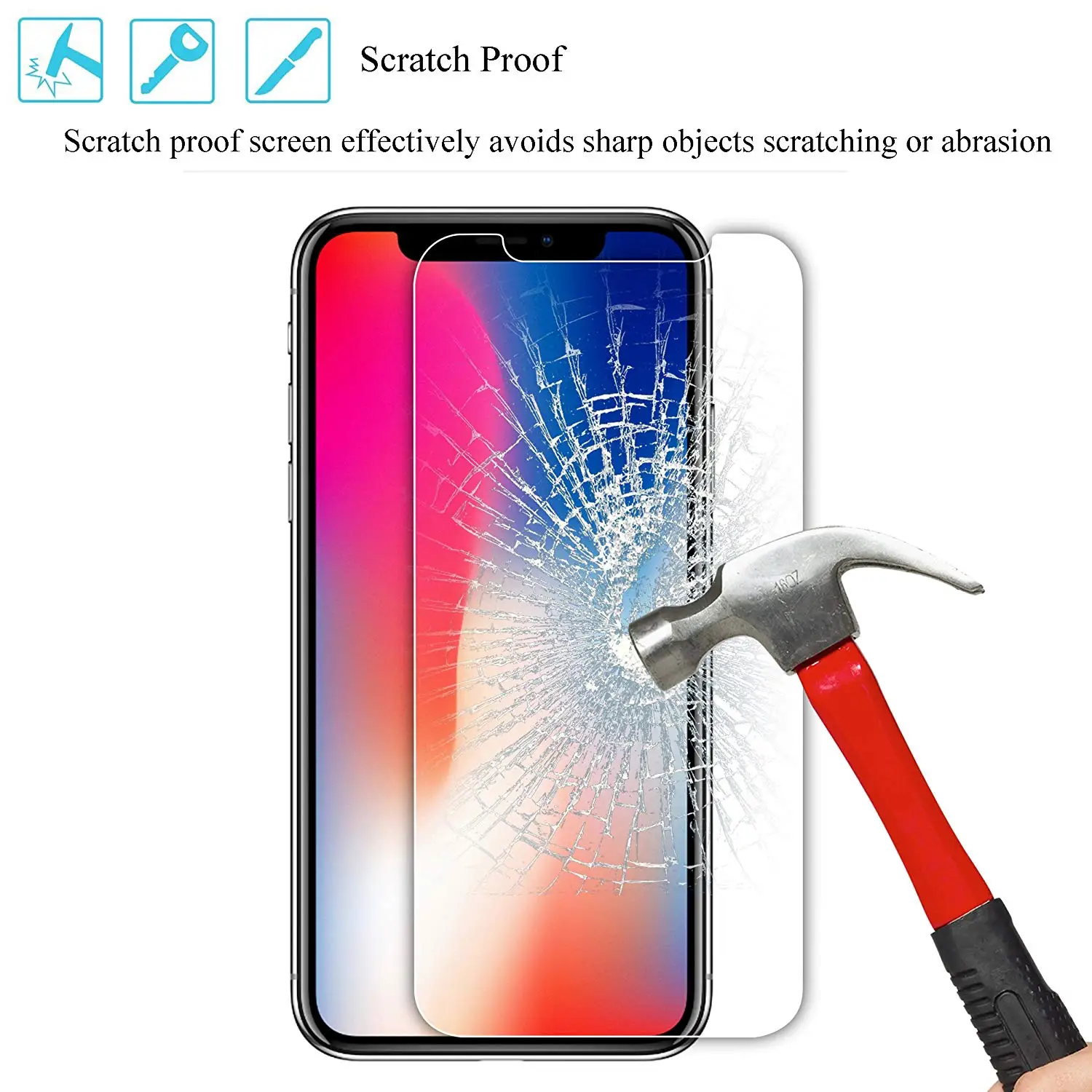 Защитное закаленное стекло для iPhone XS Max XR X 7 8 6 6s Plus 5S 5 SE 2020|Защитные стёкла и