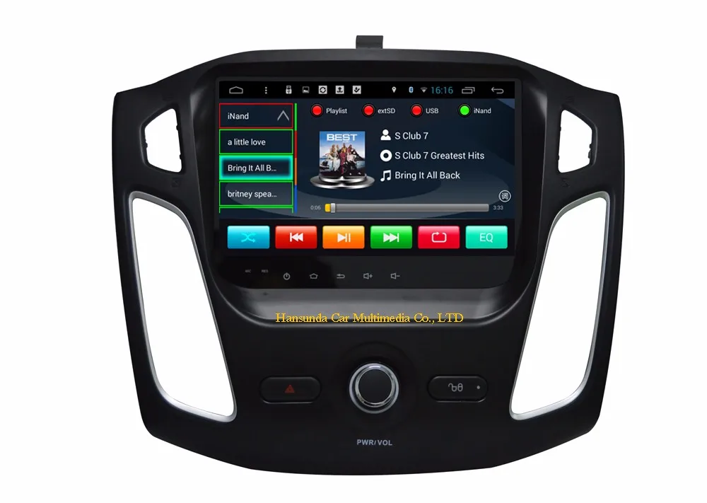 Android автомобильный DVD gps для Ford Focus 3 2012- 9 дюймов Большой HD емкостный сенсорный экран/разрешение HD 1024*600